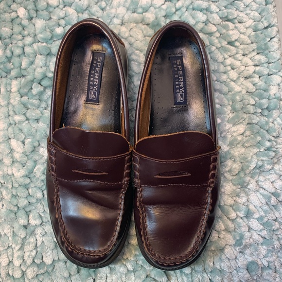 Sperry  Top Sider Colton Burgundy Penny Loafer Private School Uniform Preppy - Picture 4 of 15